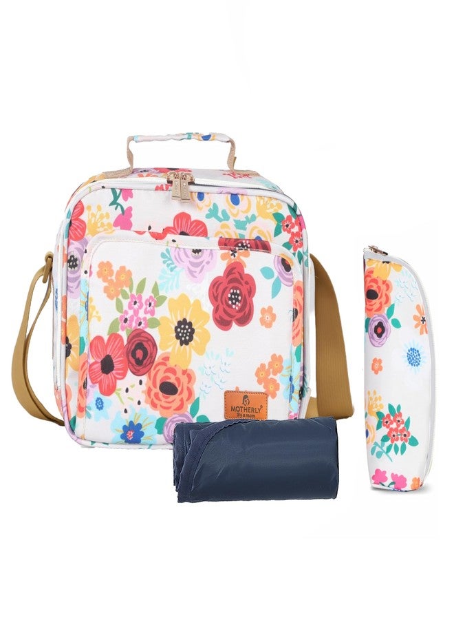 Motherly Mini Magic Diaper Bag for Mothers for Travel - Combo Set with Accessories, Small Maternity Handbag for Newborn Baby,Mothers Travelling Bag,Water Resistant Baby Bag (Garden Glam) - Image 1